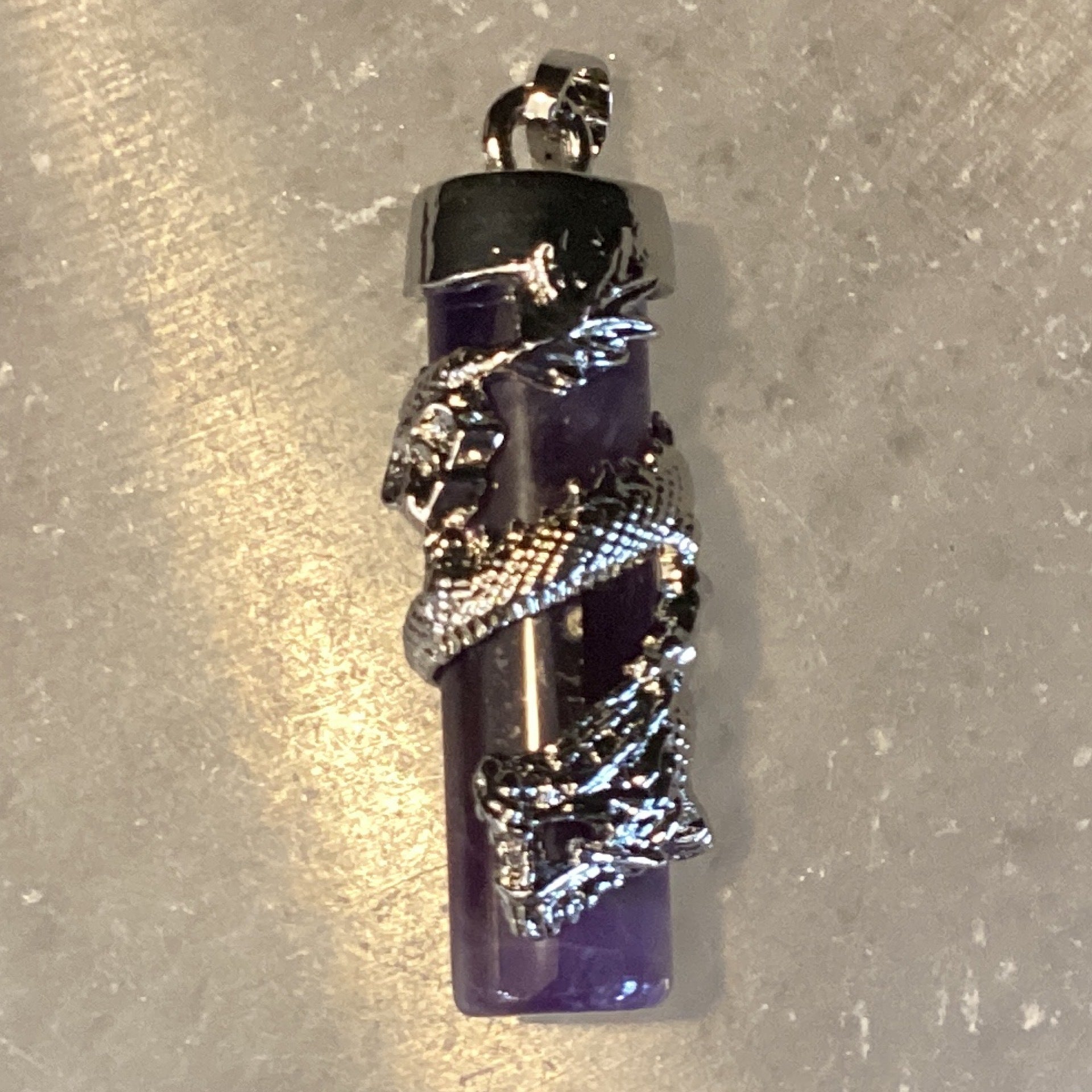 Sterling Silver Dragon Rainbow Fluorite Crystal Pendant Necklace – My  Mystic Gems
